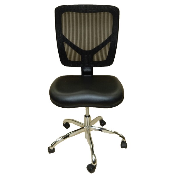 Shopsol Dental Lab Chair, Mesh Back, Black Vinyl Seat 1010530 - main